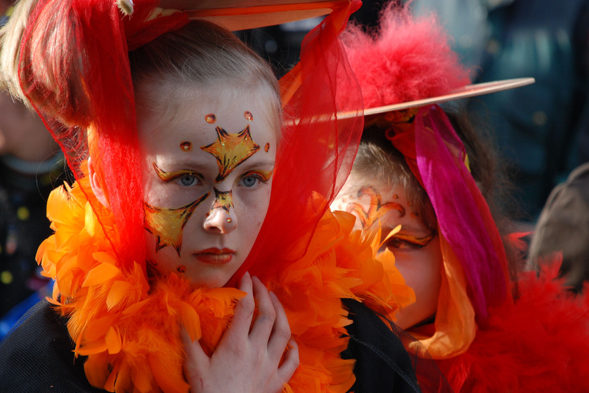 Mädchen an der Fasnacht