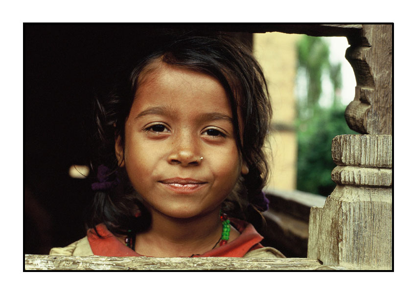 Mädchen aus Panauti, Tal von Kathmandu, Nepal