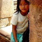 Mädchen in den Tempel von Angkor, Kambodscha