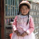 Mädchen in Tashi Dzom, Everest-Gebiet, Tibet