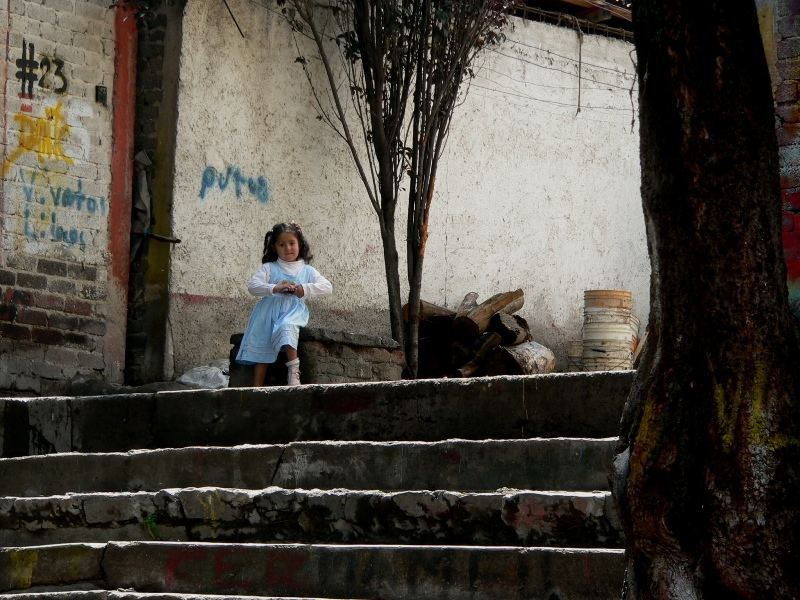 Mädchen in Xochimilco