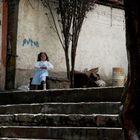 Mädchen in Xochimilco