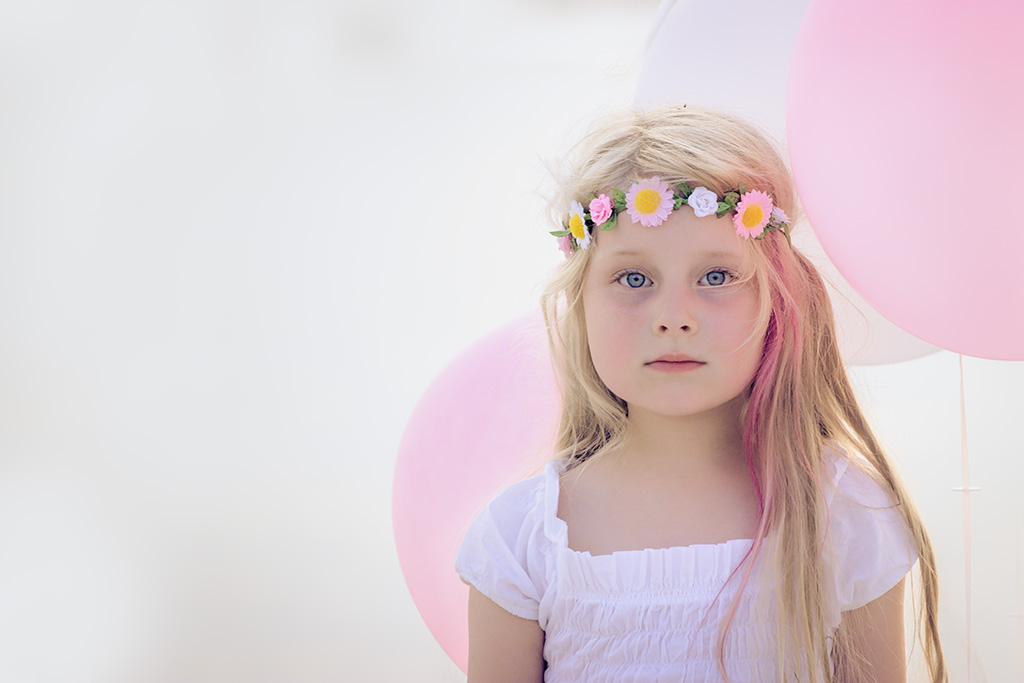 Mädchen mit Ballons