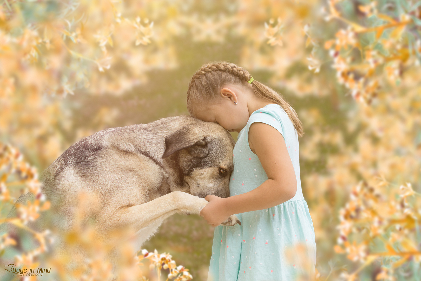 Mädchen mit Hund