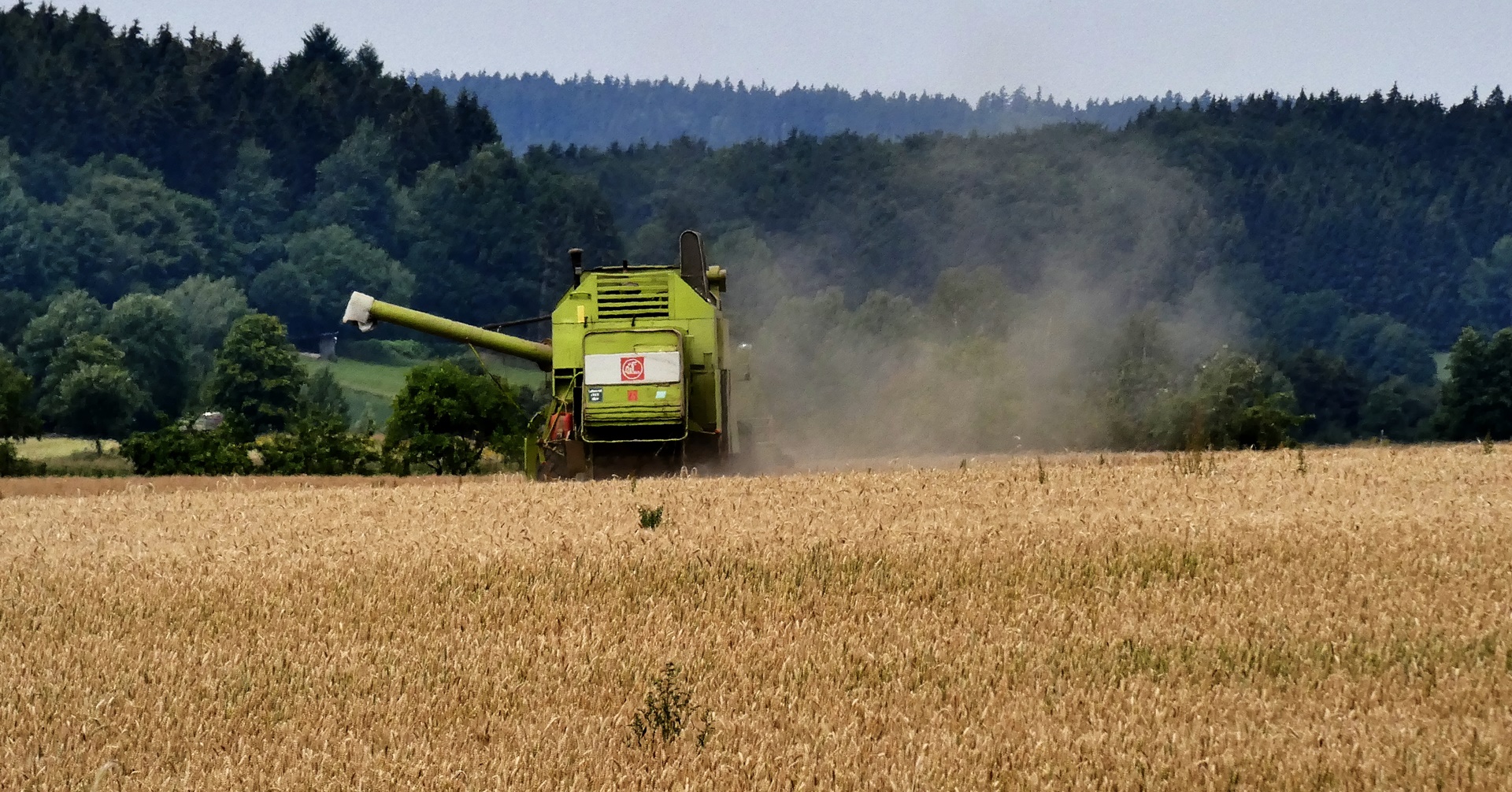 Mähdrescher im Einsatz