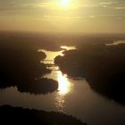 Mälarensee an Mittsommer vom Heissluftballon