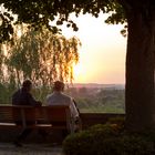 Männergespräche zur goldenen Stunde