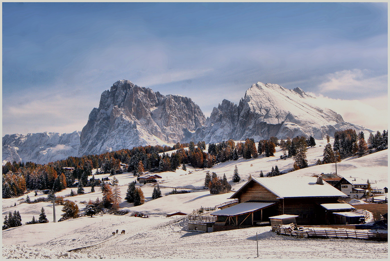 Märchenlandschaft auf der Seiser Alm