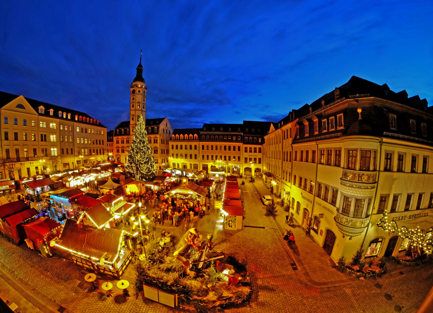 Märchenmarkt gera in der Blauen Stunde des 3. Advents II