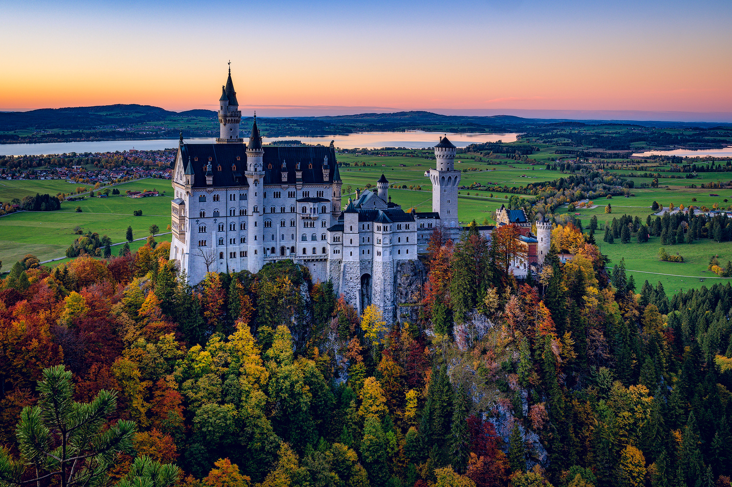 Märchenschloss im Abendlicht