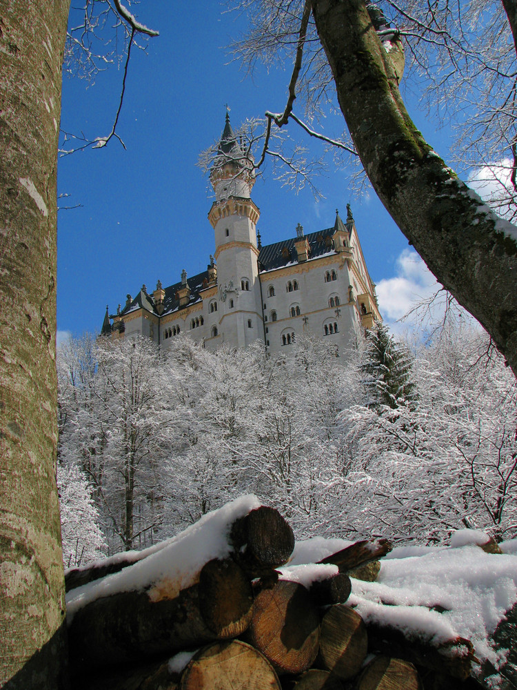 Märchenschoß im Winter mit Tiefe