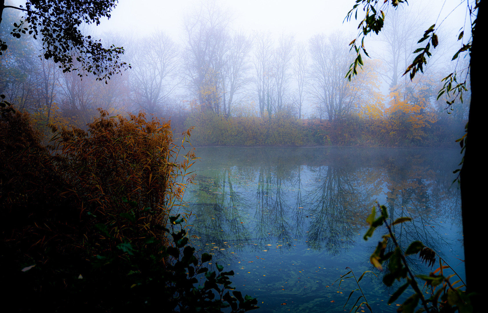 Märchensee am Morgen bei Nebel