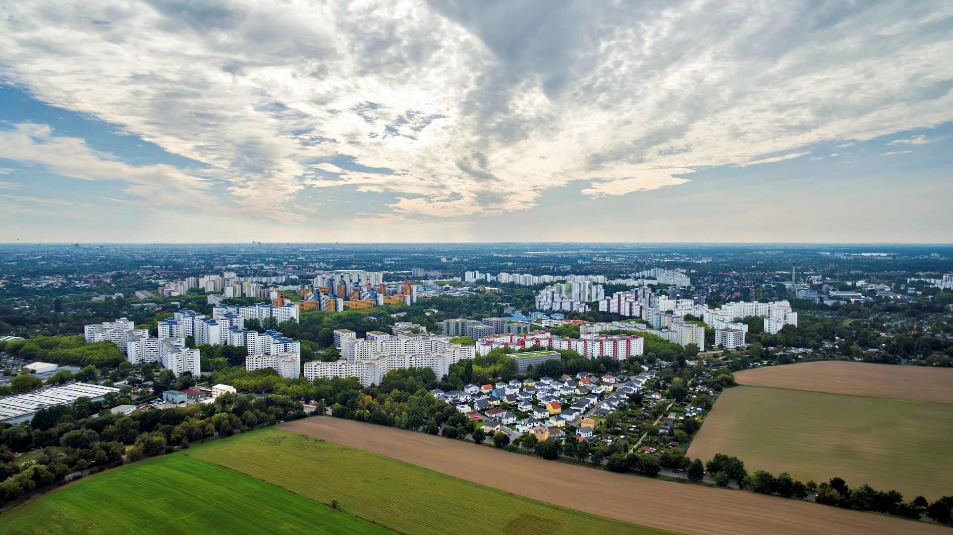 Märkisches Viertel (Quartier) aus Richtung Müllberg Lübars