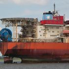 Maersk Curlew mit Hubschrauberlandeplatz