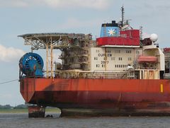 Maersk Curlew mit Hubschrauberlandeplatz