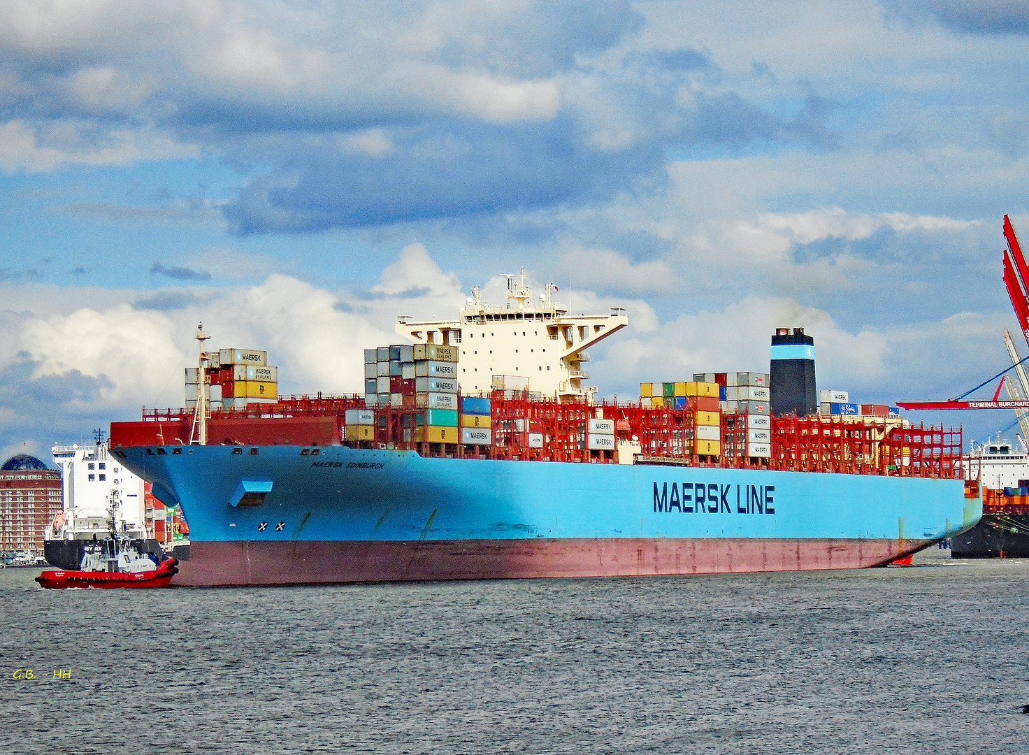 "Maersk Edinburgh"....auslaufen Hamburg...(hoffentlich nicht für immer !)...