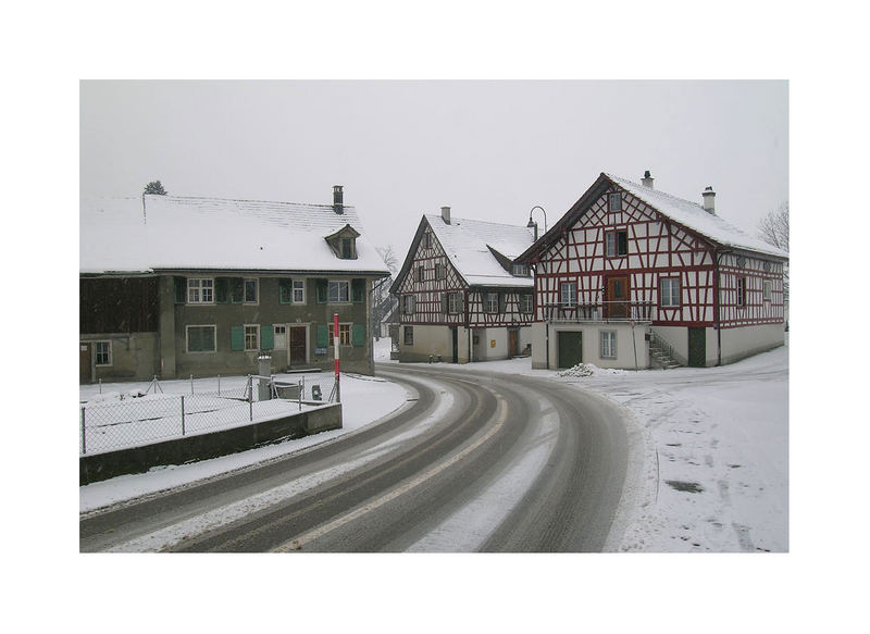 Märstetten: erster Schneefall auf dem Land