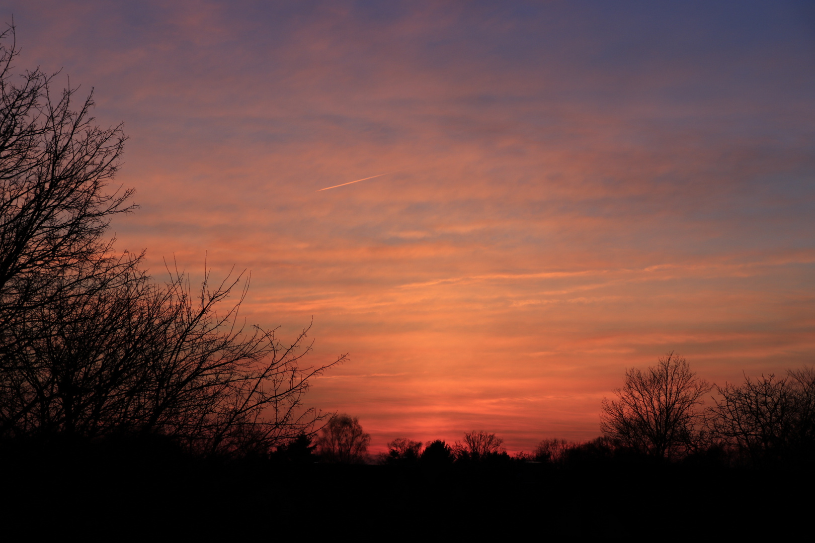 März-Abendhimmel über Tarmstedt II