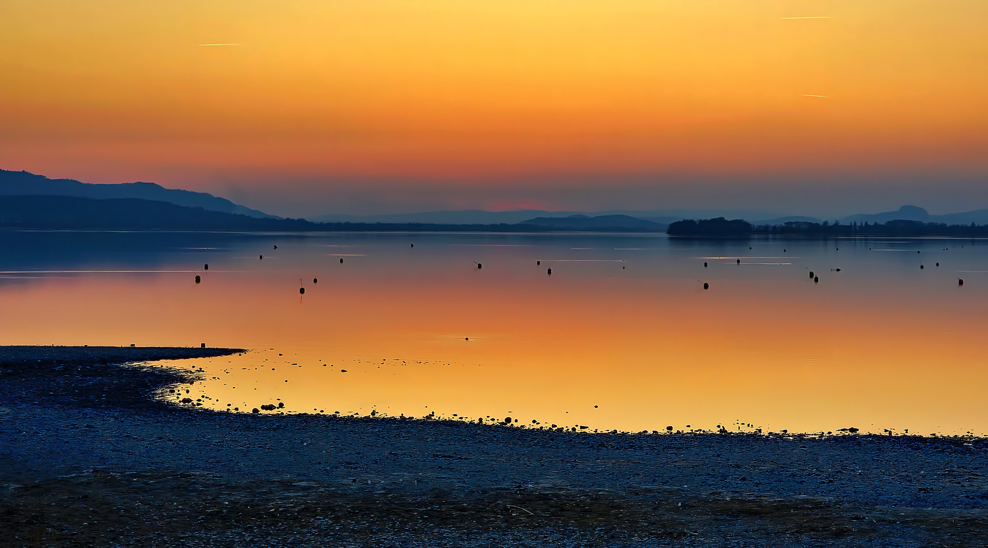 Märzabend am Bodensee