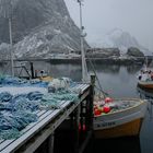 Märzmorgen im Hafen von Hamnoy