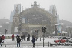 Märzwinter am Hauptbahnhof