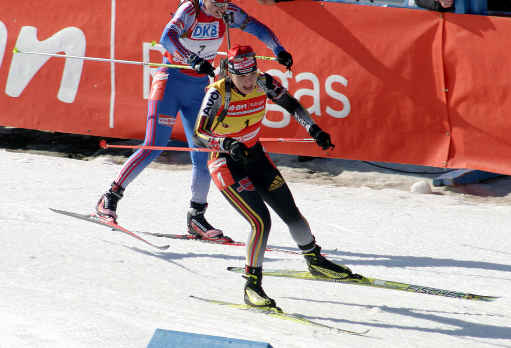 Magdalena Neuner kämpft um jeden Platz