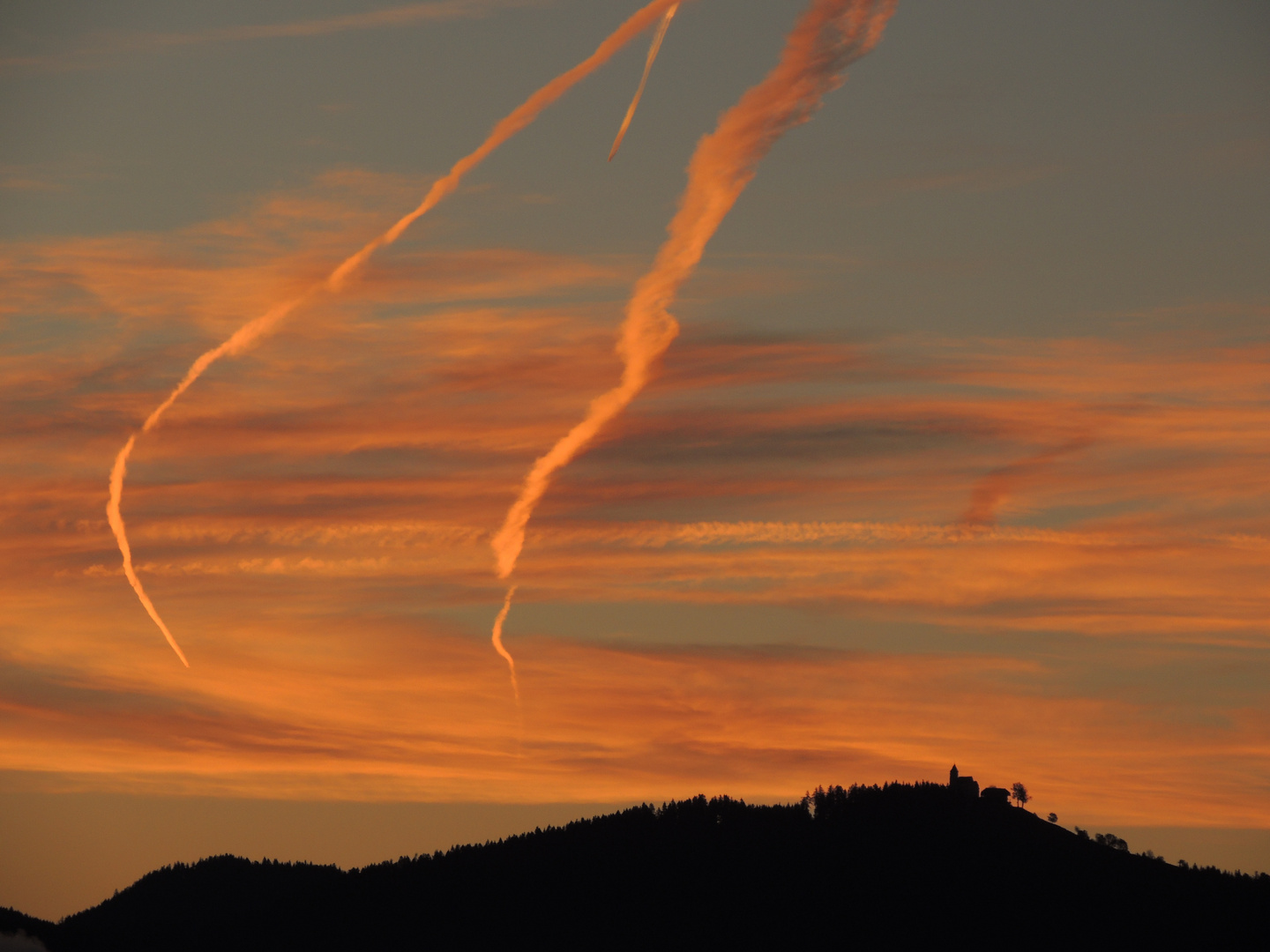 Magdalensberg in Kärnten bei Sonnenaufgang