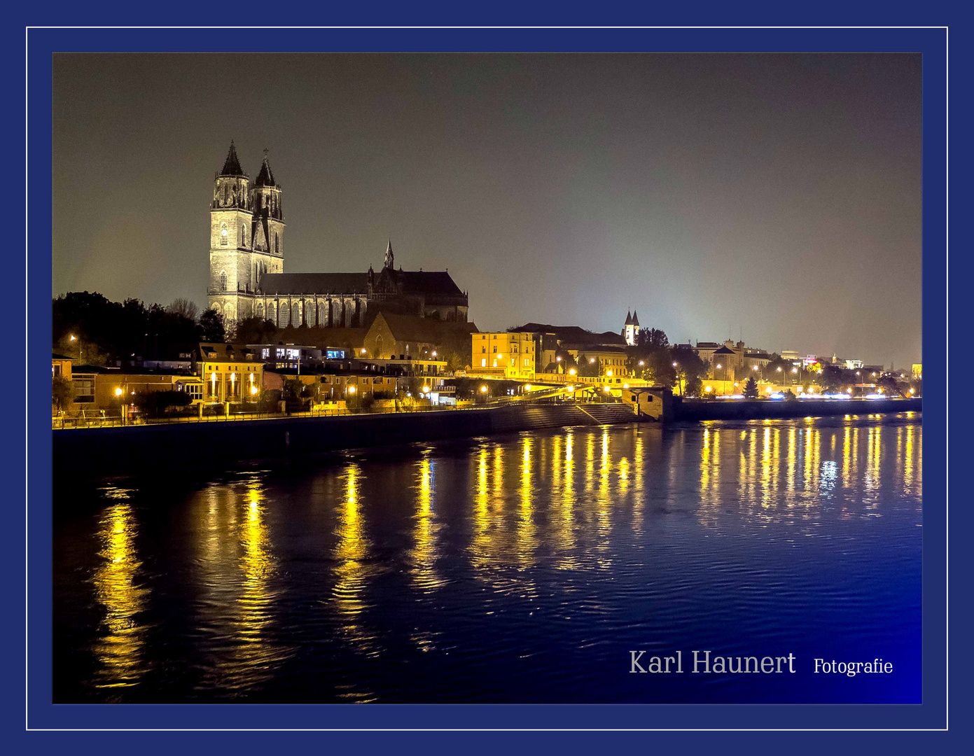 Magdeburg bei Nacht