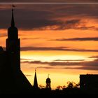 Magdeburg im Sonnenuntergang