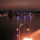 Magdeburg im Winter bei Nacht