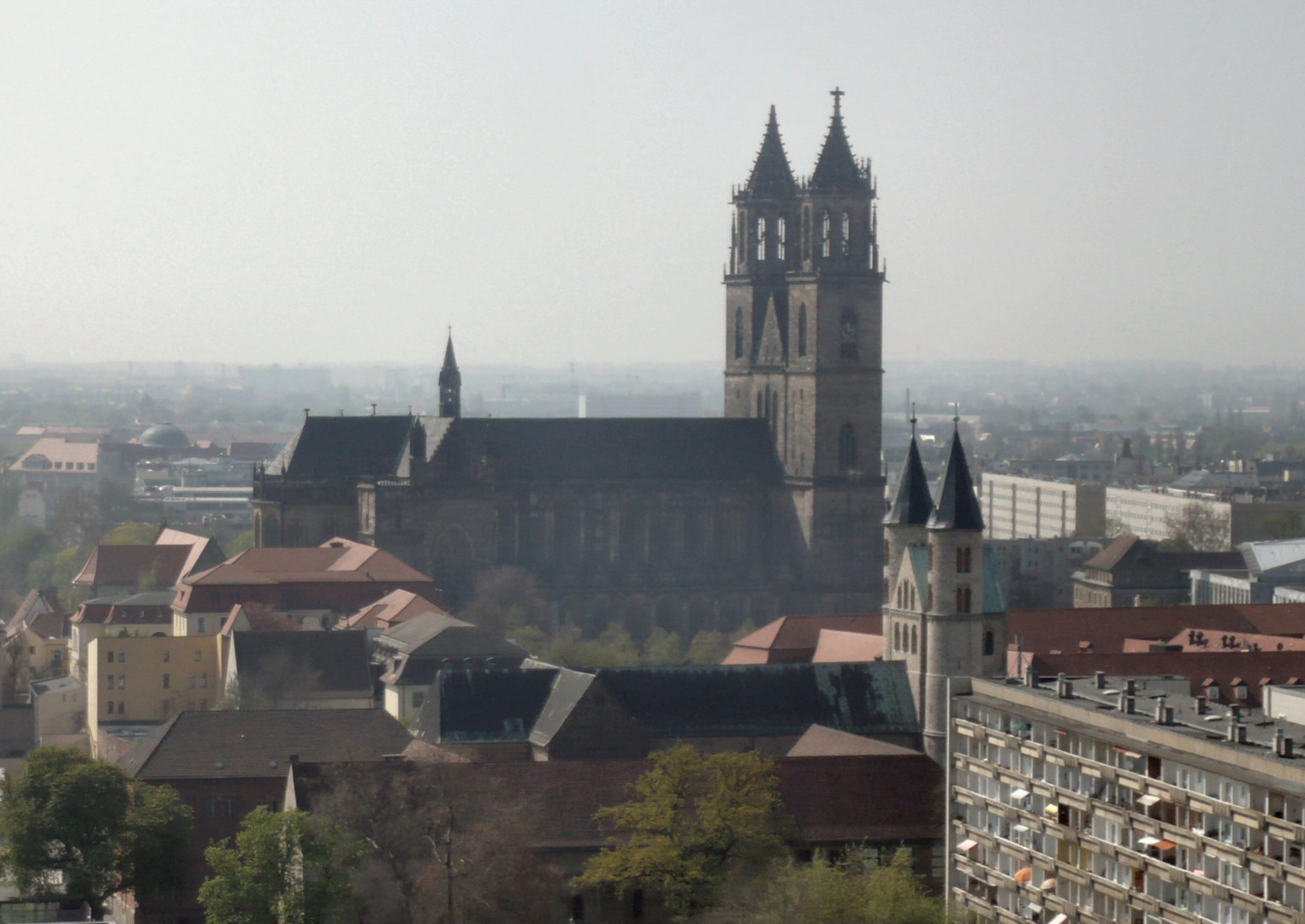 Magdeburg: Vom Johannisturm zum Dom geschaut...