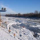 Magdeburg, Winter an der Elbe