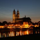 Magdeburger Dom bei Nacht