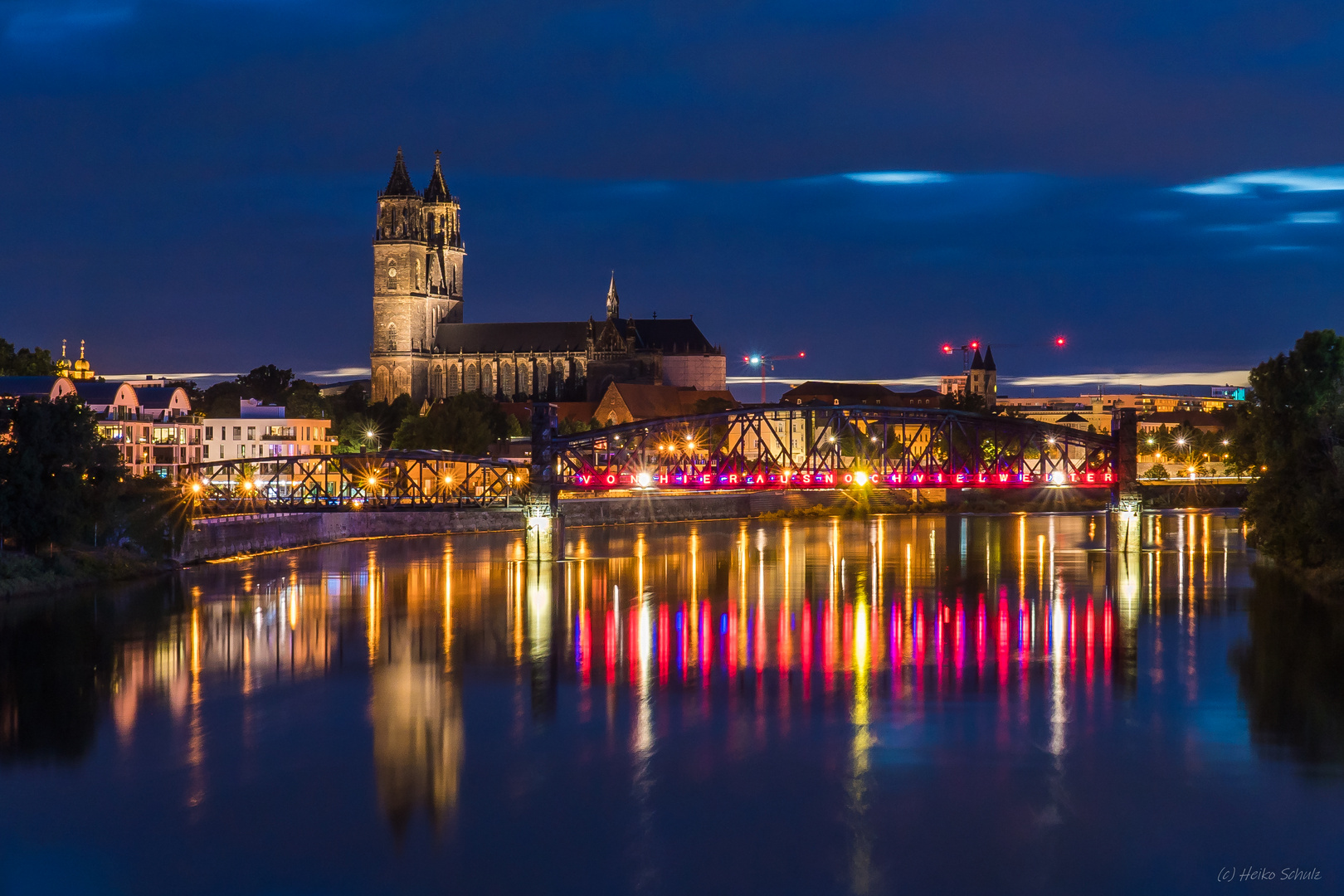 Magdeburger Dom und Hubbrücke