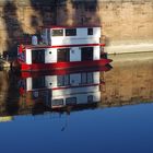 Magdeburger Hafenbecken mit Boot