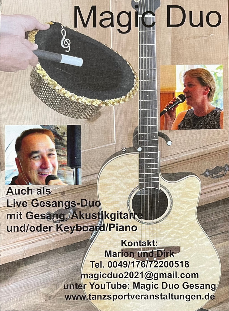 Magic Duo Gesang Flyer Eigene Songs