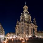 Magic in front of the Dresden Frauenkirche