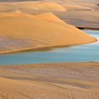 magic lake, zwischen Sanddünen versteckt