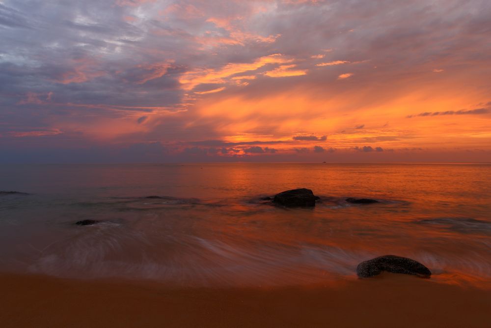 magic sunset on Khaolak beach