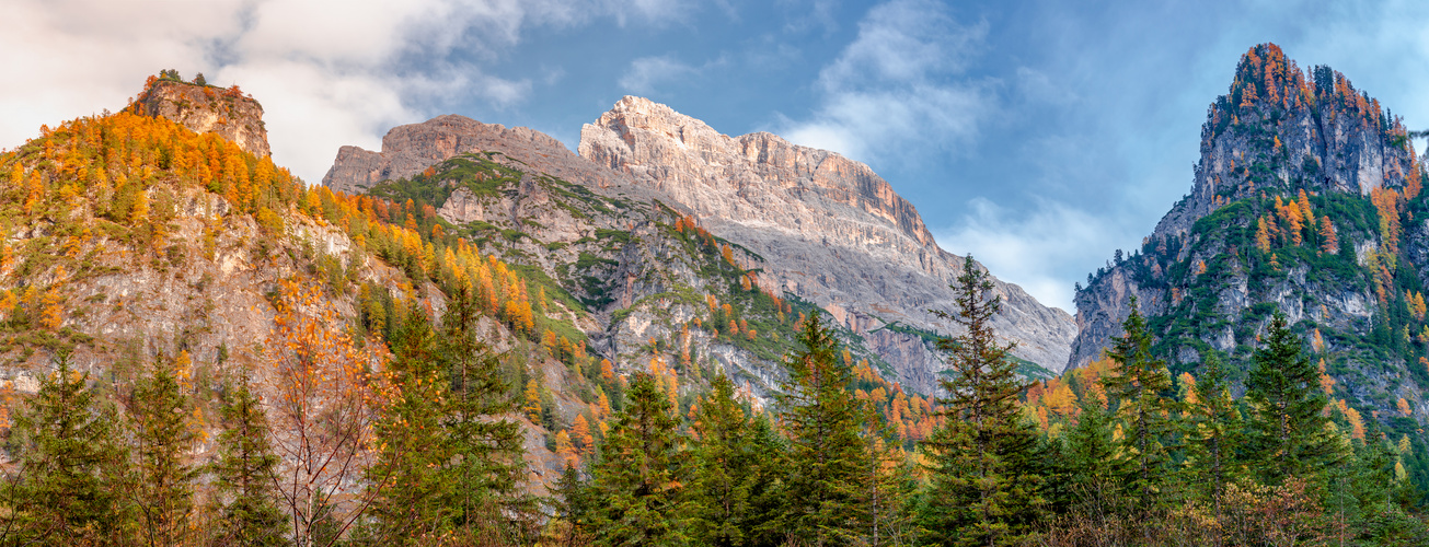 Magical Dolomite peaks at the national park Three Peaks