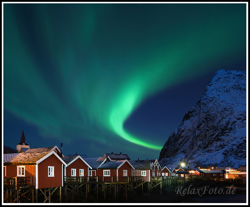 Magie Des Augenblicks Aurora Borealis Nordlicht In Reine