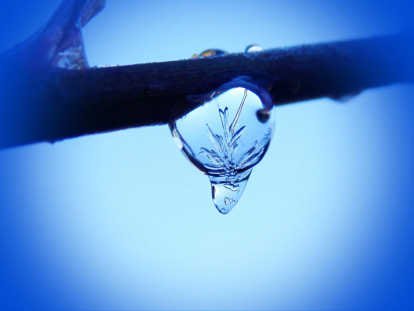 Magische gefrohrene Wassertropfen ...