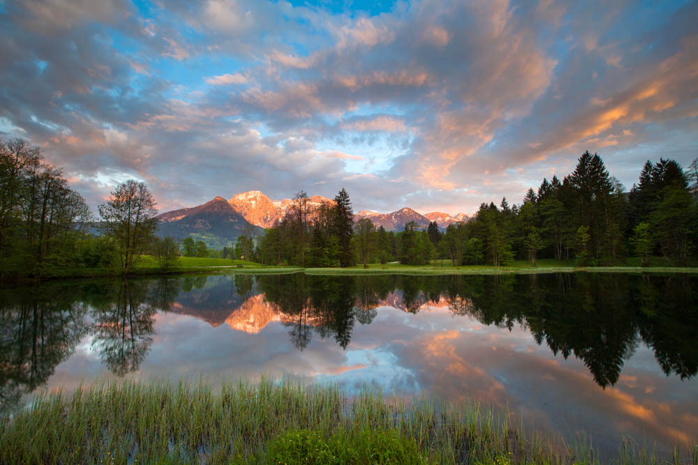 Magisches Licht über den Berchtesgaden Bergen