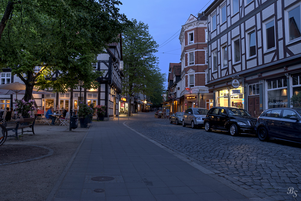 Magniviertel Braunschweig zu blauer Stunde