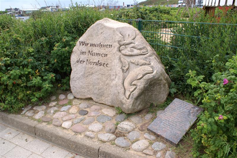 Mahnstein auf Helgoland