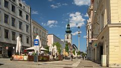 Maibaum am Stadtplatz Wels