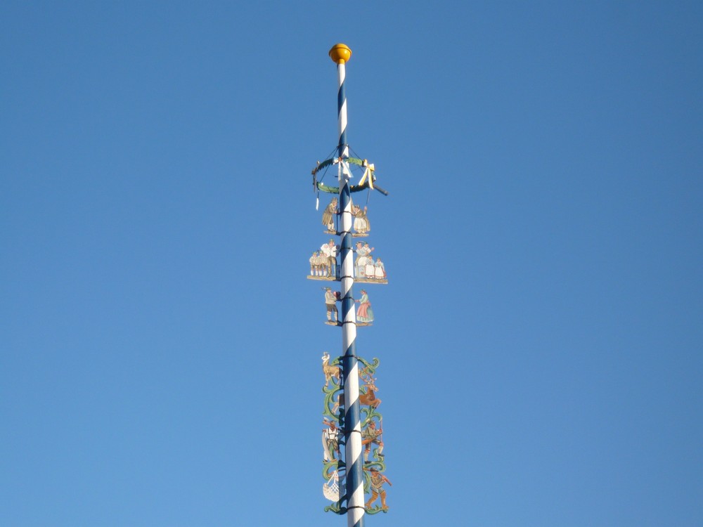 Maibaum im Winter