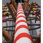 Maibaum in fränkisch-rot