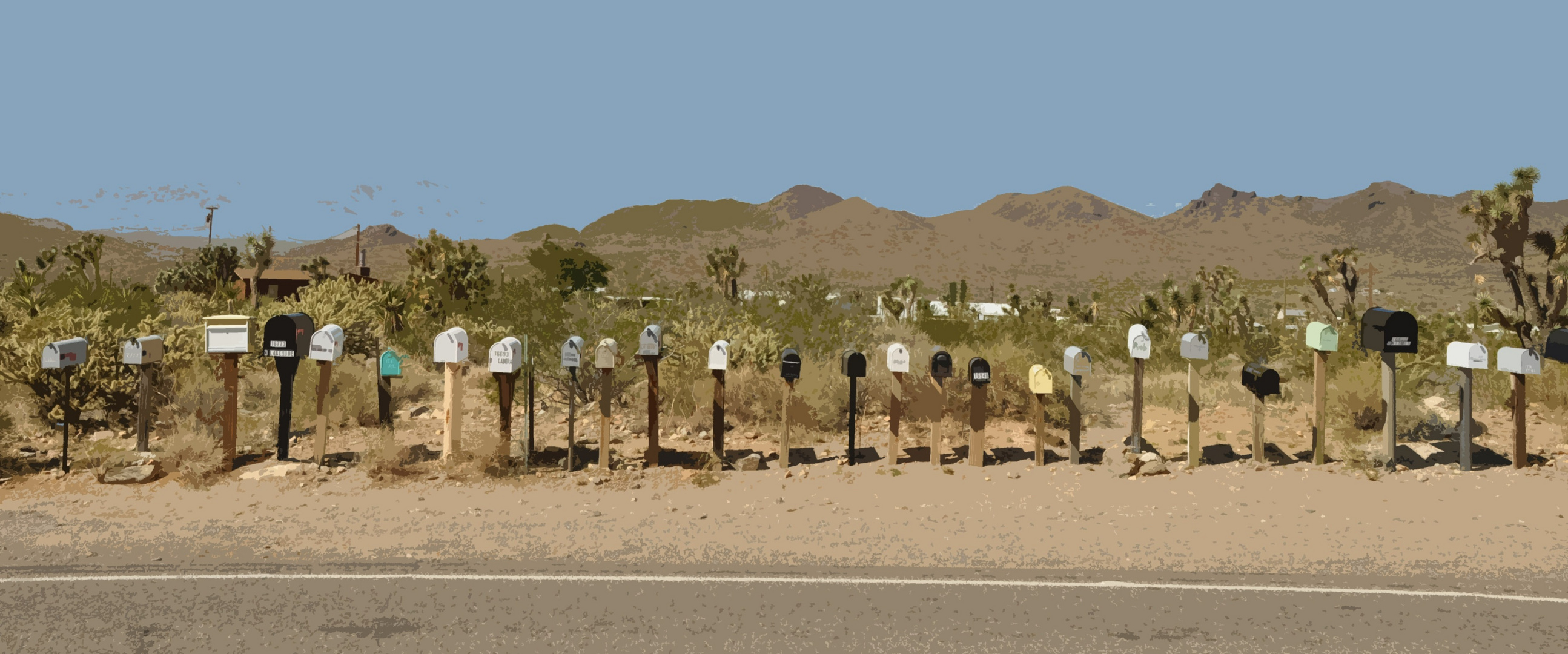 Mailboxes on the highway 