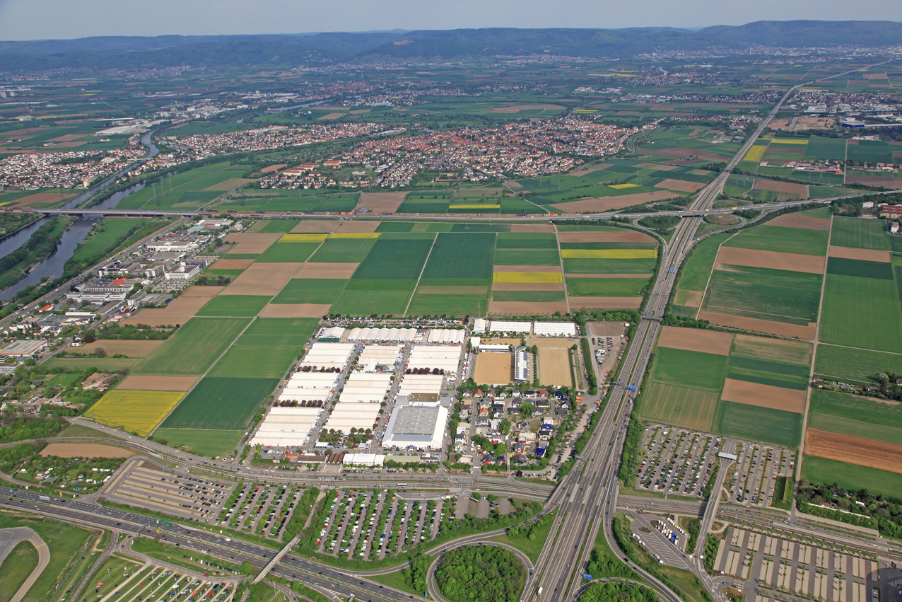 maimarkt mannheim 2012 panorama , luftbild